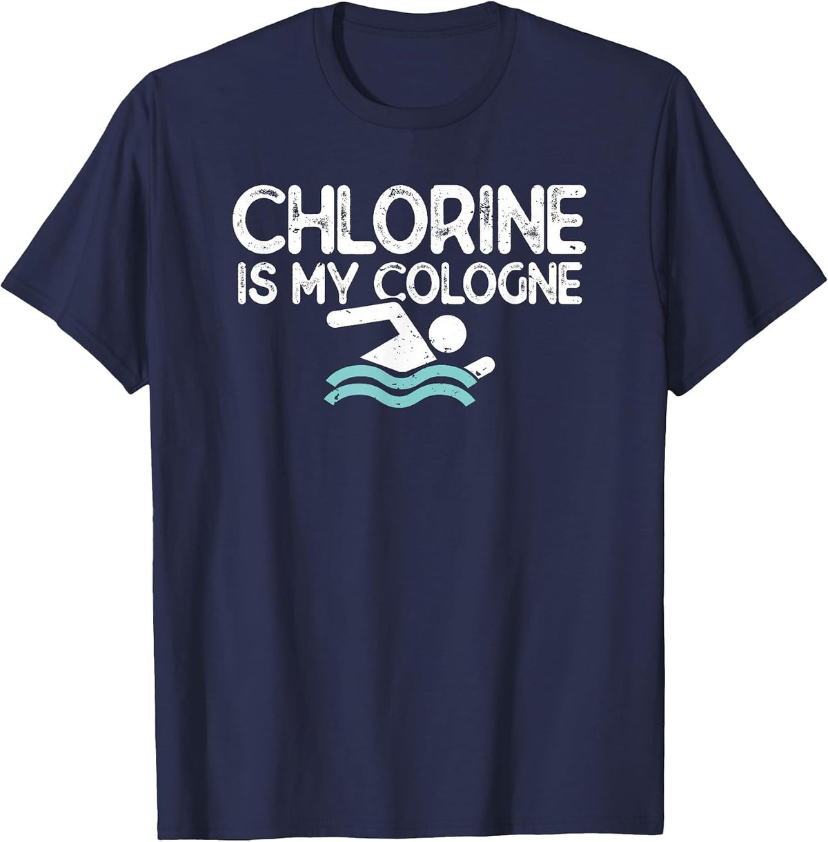 Men Swimming Saying Funny Swimmer T-Shirt - Navy Blue