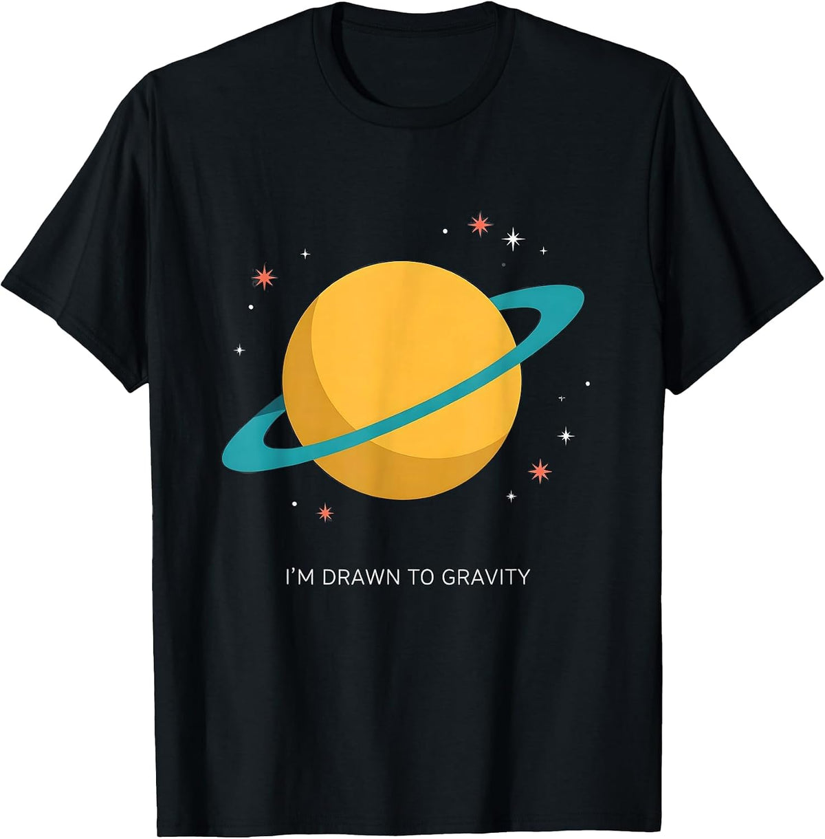 Men's I'm Drawn To Gravity Funny Space Astronomy NASA Fan T-Shirt - Black
