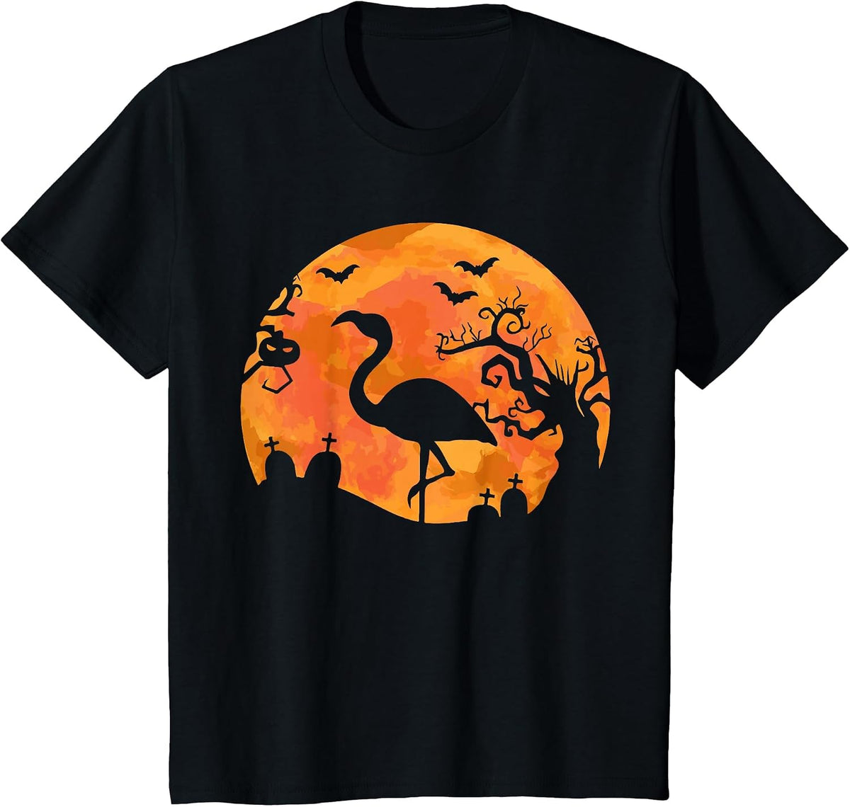 Spooky Flamingos for Halloween Flamingo Women T-Shirt - Black