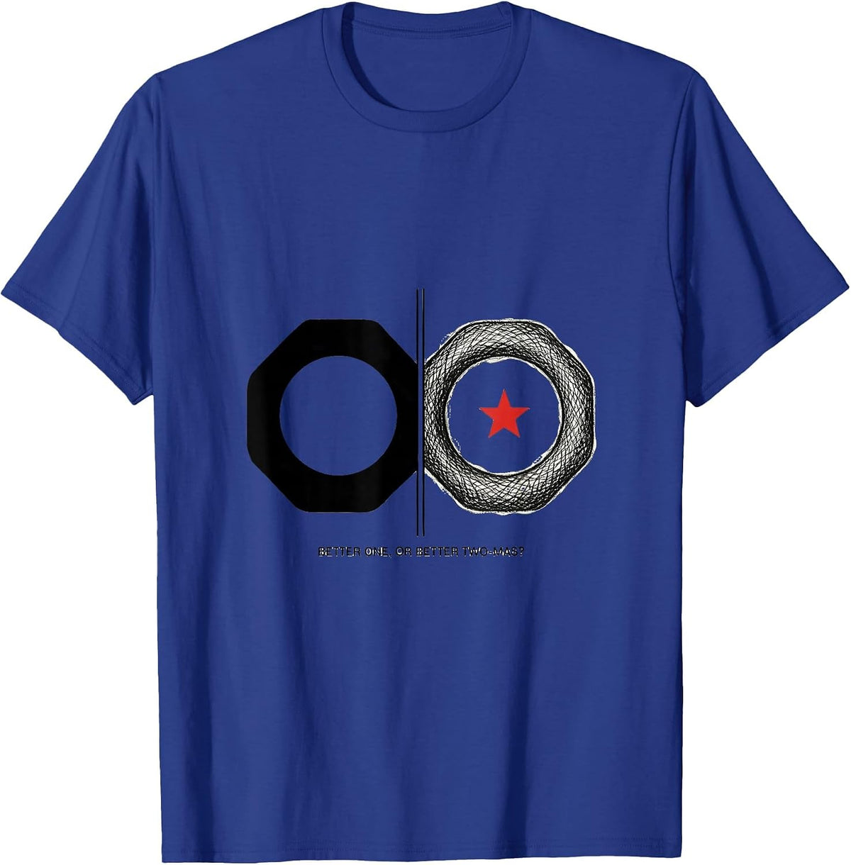Men's Better One, Or Better Two-mas? Funny Optometrist Christmas T-Shirt - Royal Blue