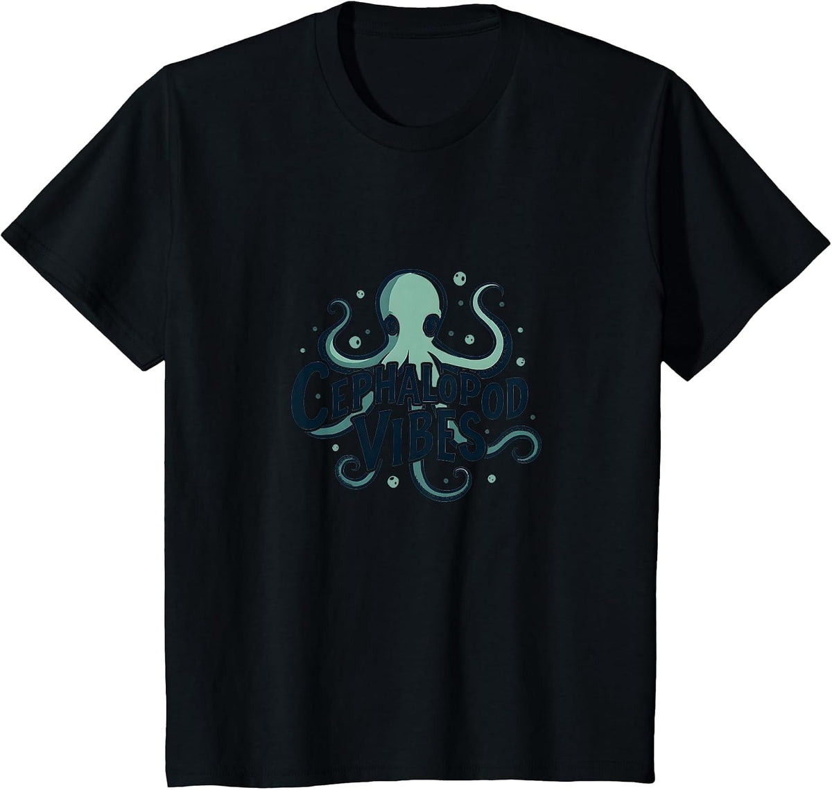 Octopus Cephalopod Vibes | Ocean Lover Gift T-Shirt - Black