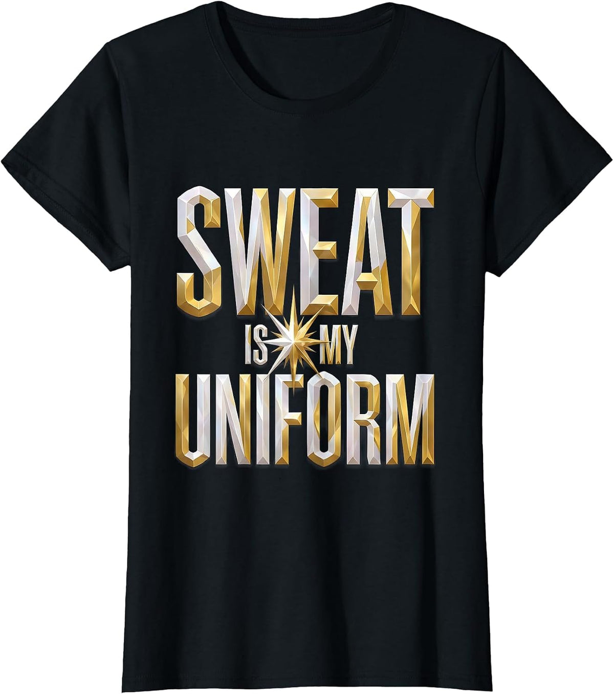 Sweat Is My Uniform Blue Collar Worker Design T-Shirt - Black