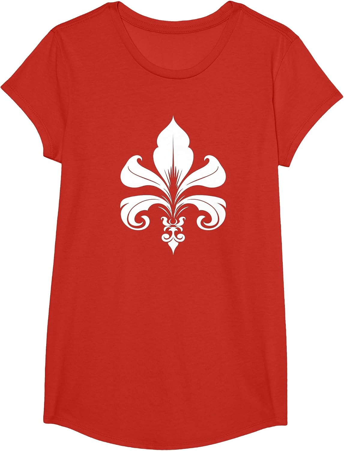 Fleur de Lis T-Shirt - Girls Red