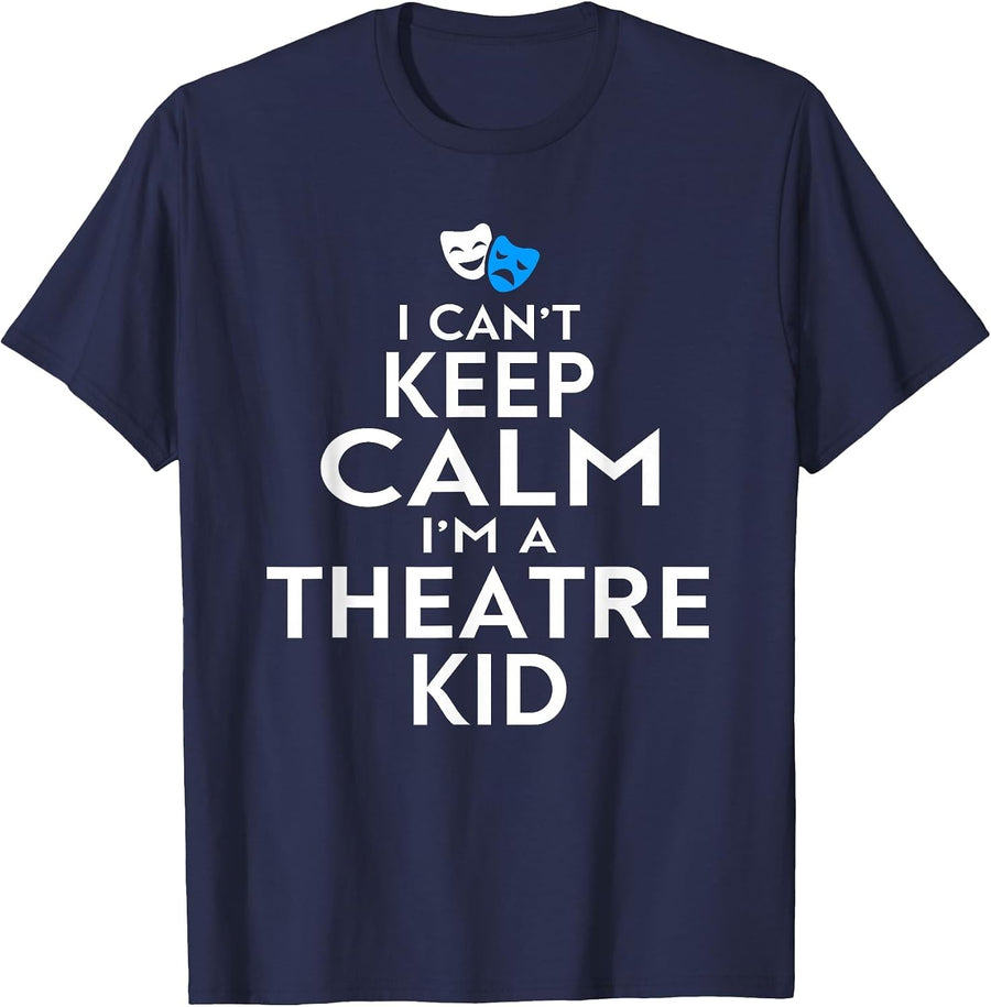 Theatre Drama Stage Men Women Kids Funny Theatre Kid T-Shirt - Navy Blue