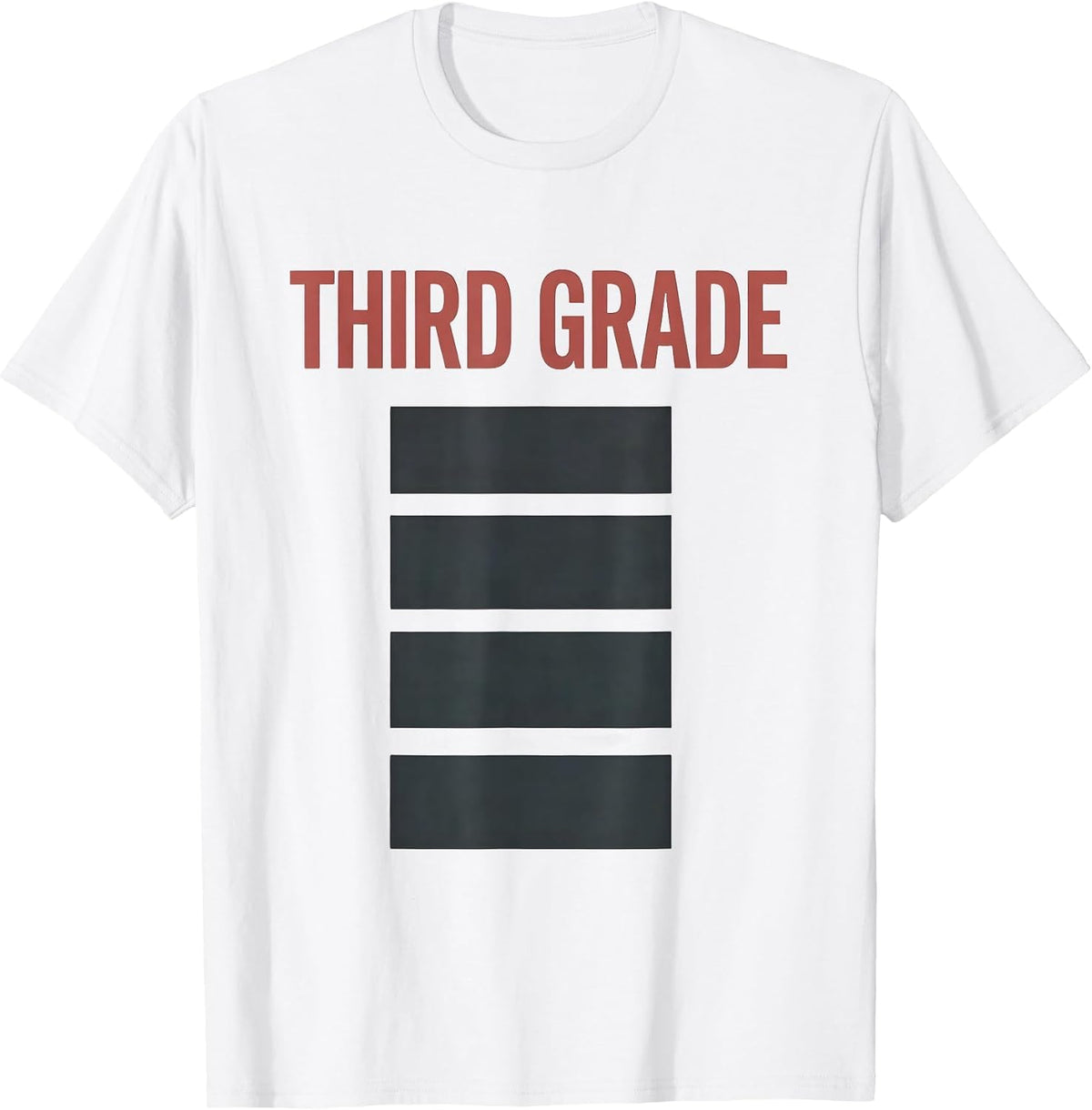 Men's Third Grade Minimalist Back To School Teacher Student T-Shirt - White