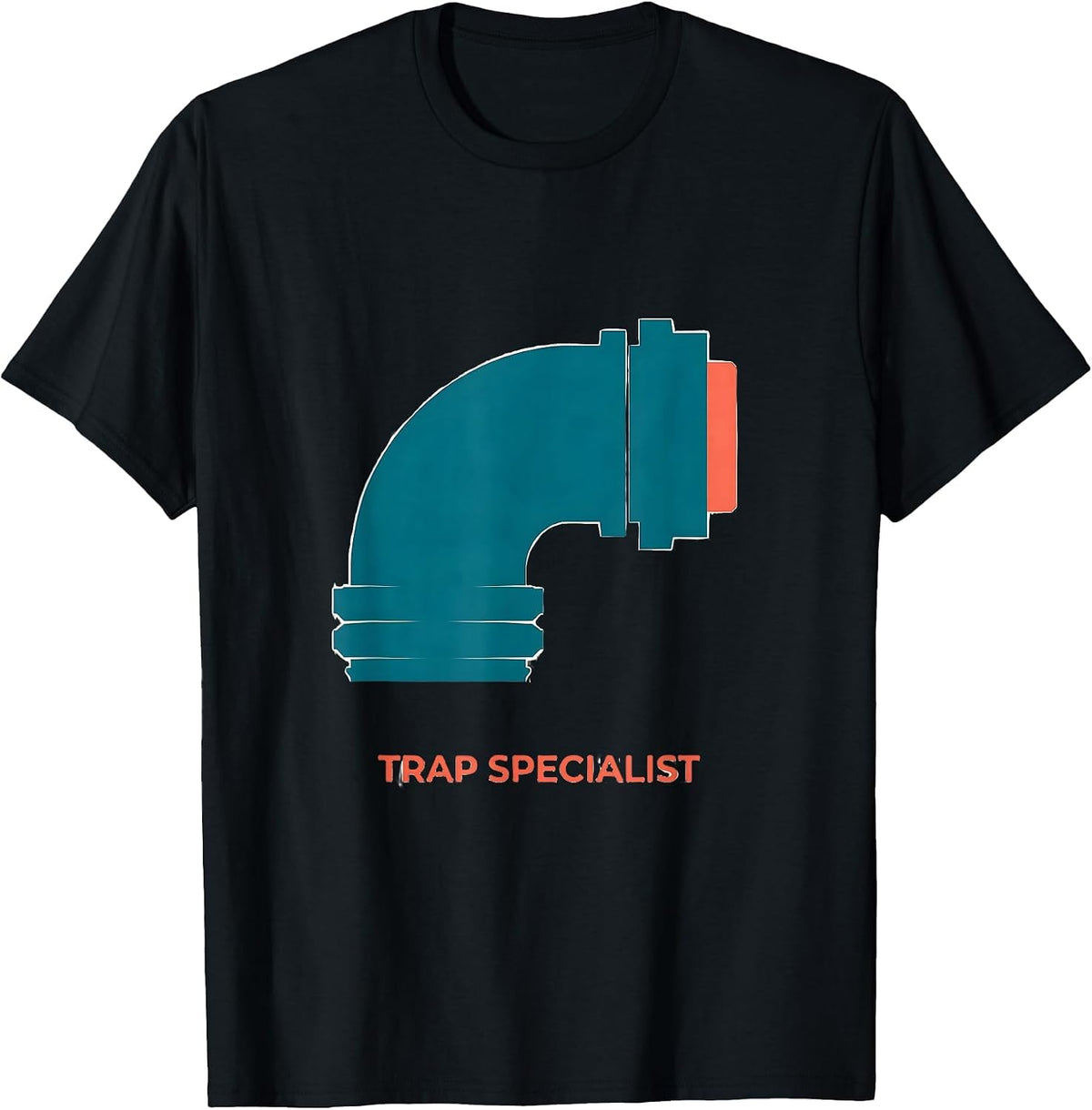 Men's Trap Specialist Funny Plumber Pipefitter Occupation Humor T-Shirt - Black
