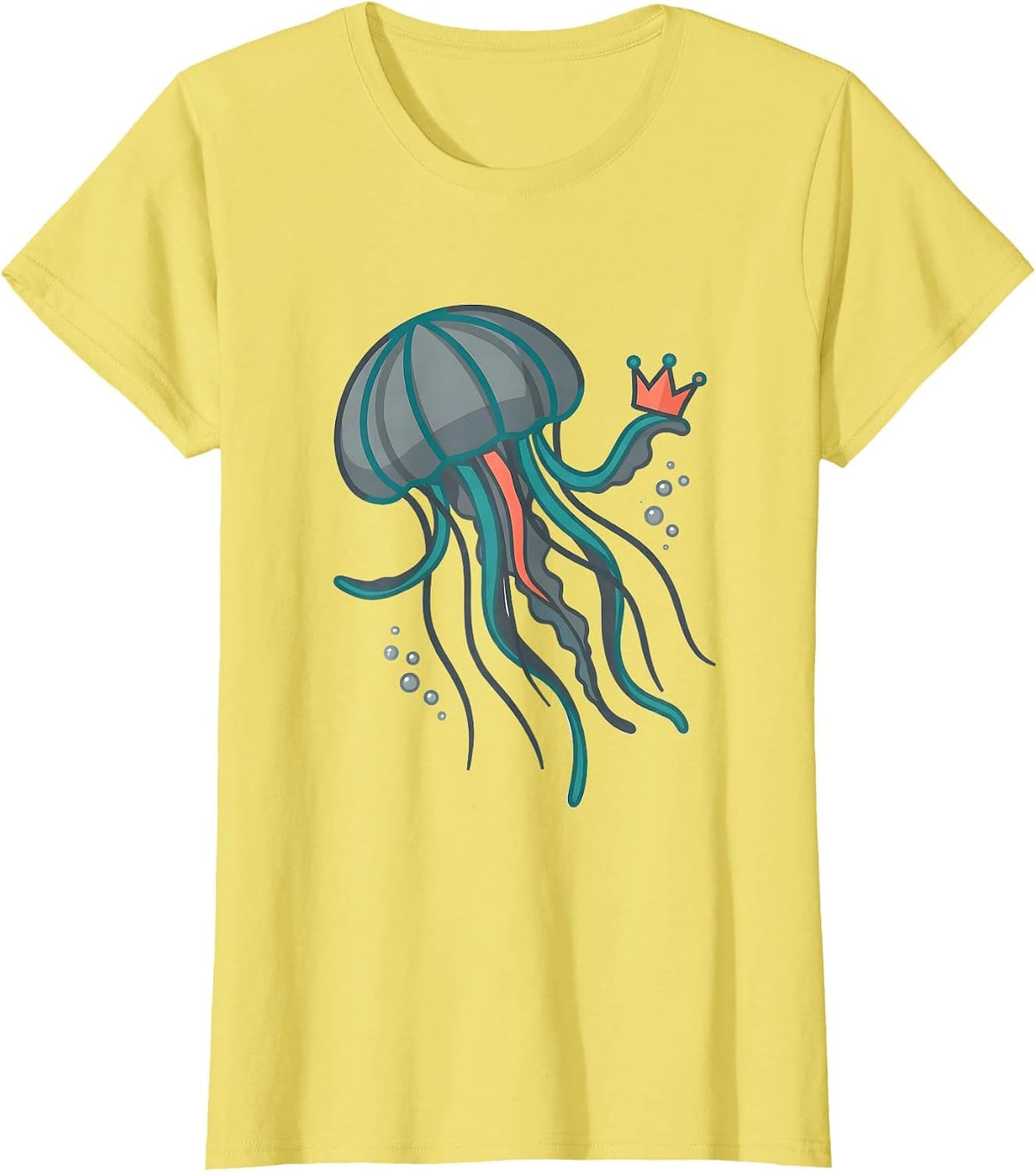 Proud Jellyfish Whimsical Ocean Creature Lover Gift T-Shirt - Lemon Yellow