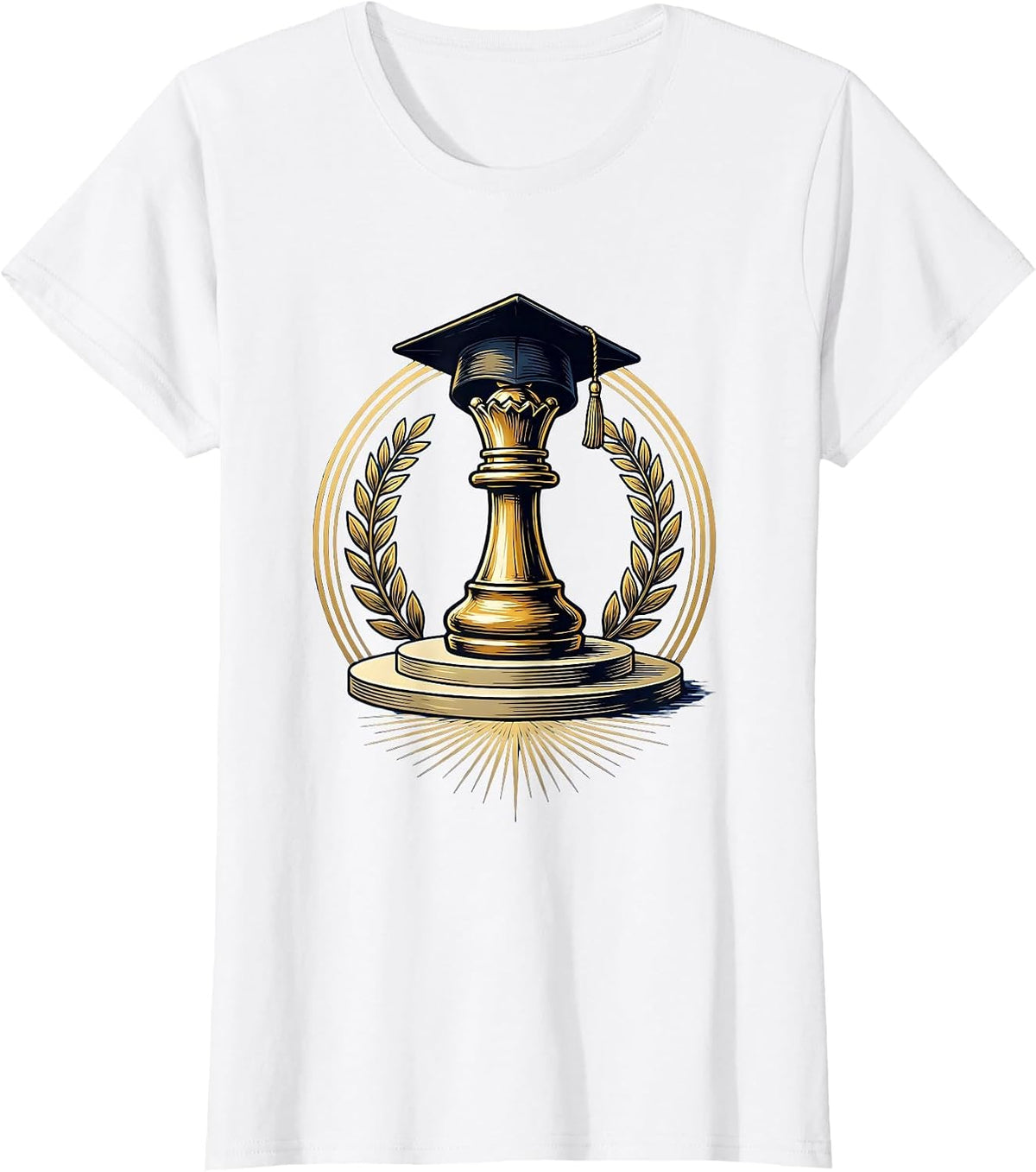Chess King Graduation Class of 2026 T-Shirt - White