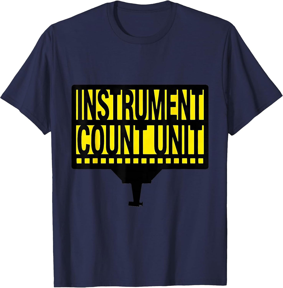 Instrument Count Unit Stencil Graphic Surgical Tech T-Shirt - Navy Blue