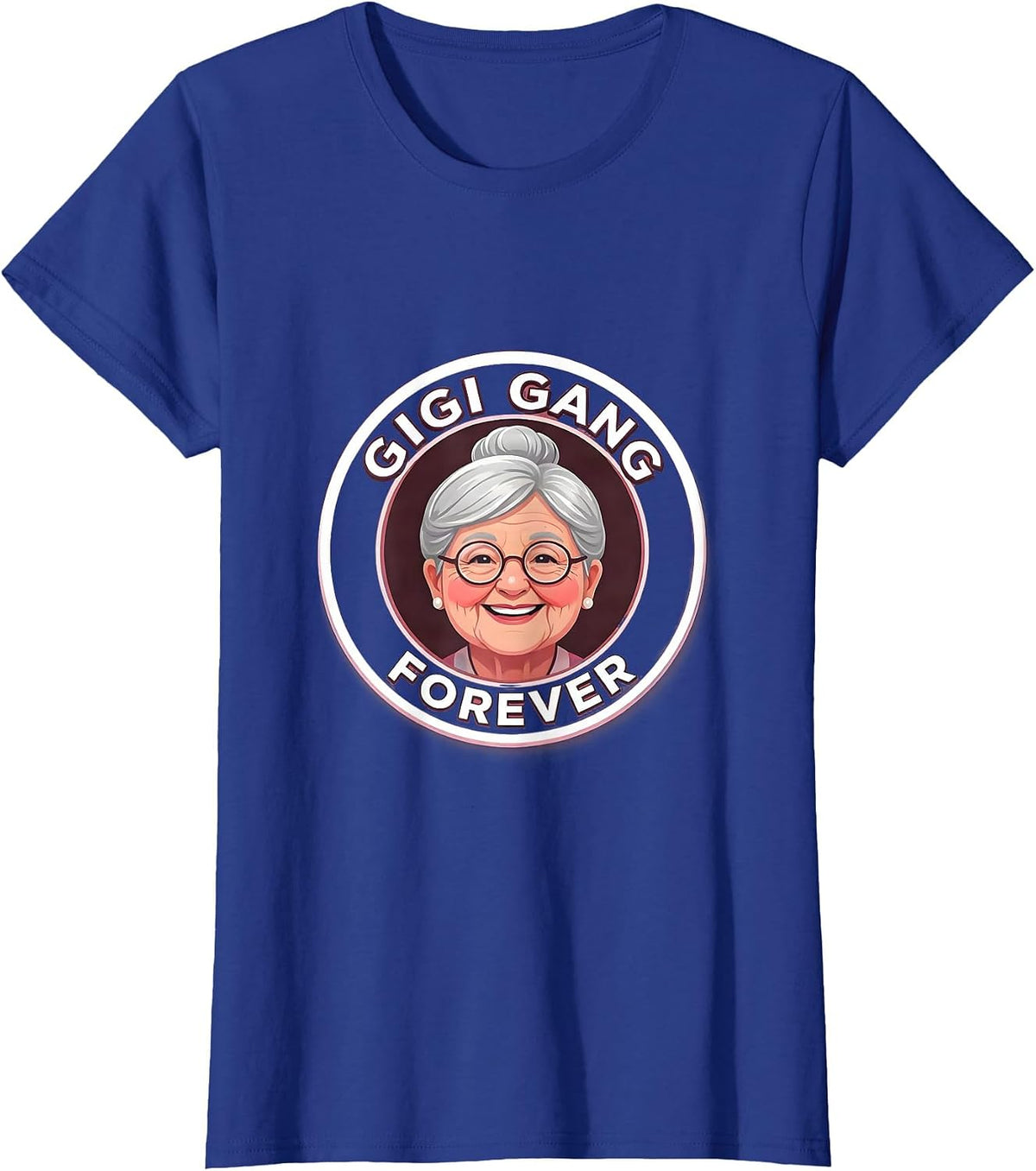 Women's Gigi Gang Forever Grandma Pride Design T-Shirt - Royal Blue