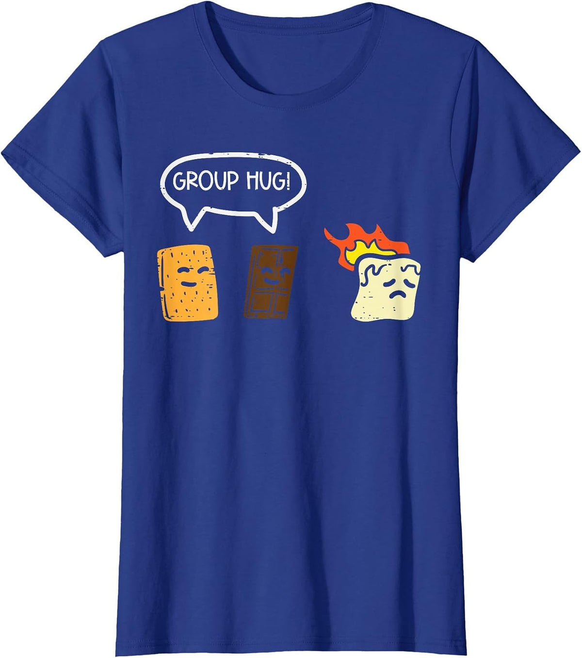 Group Hug Smores Funny Camping Joke Camp Men Women Kids T-Shirt - Royal Blue