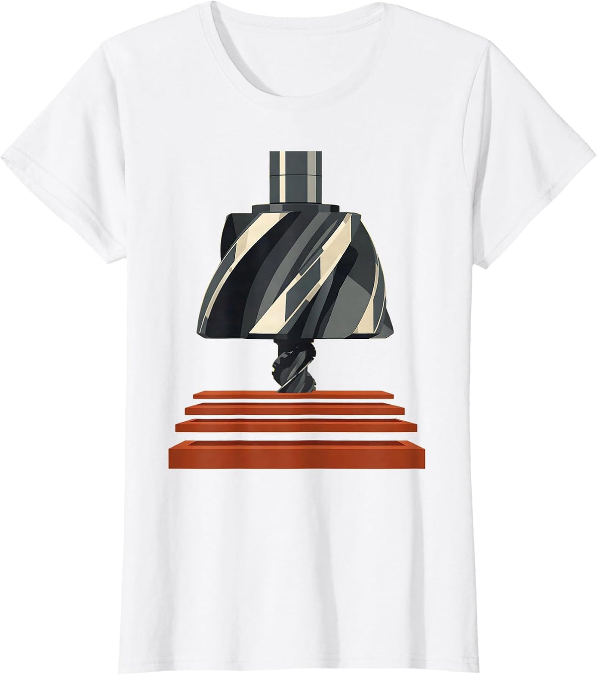 Rotary Drilling Bit Patriotic Oilfield Worker Blue Collar T-Shirt - White