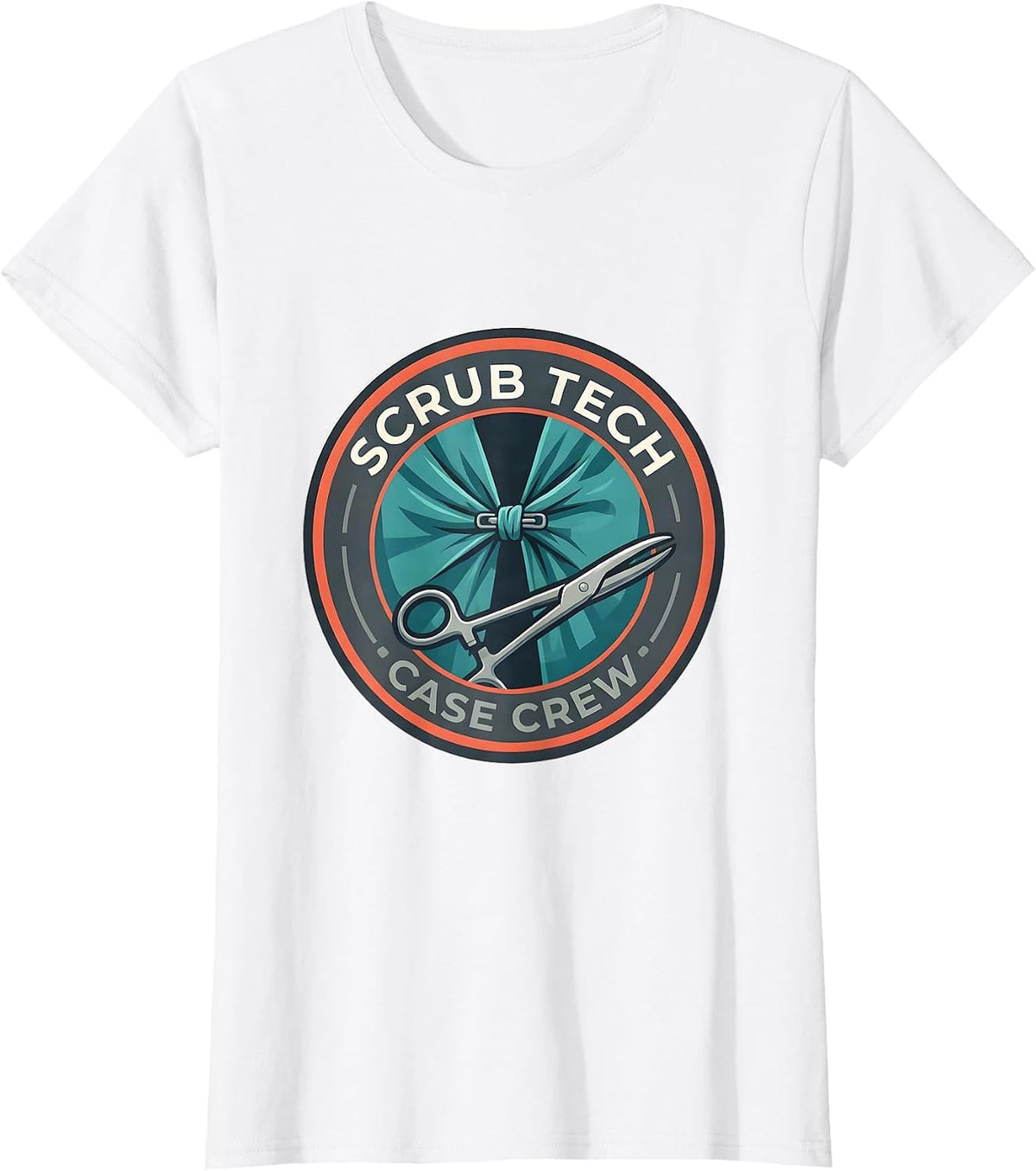Women's Scrub Tech Case Crew Funny Surgical Tech Scrub Tech Gift T-Shirt - White