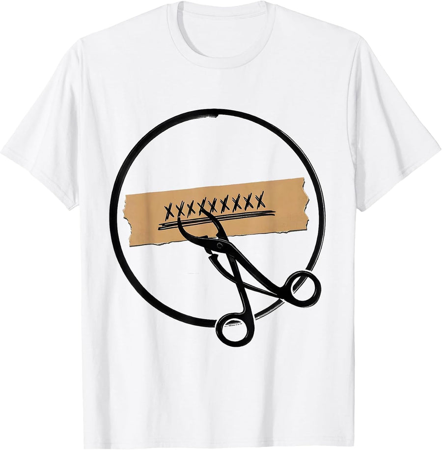 Men's Surgical Clamp Marking Tape Badge Scrub Tech Humor T-Shirt - White