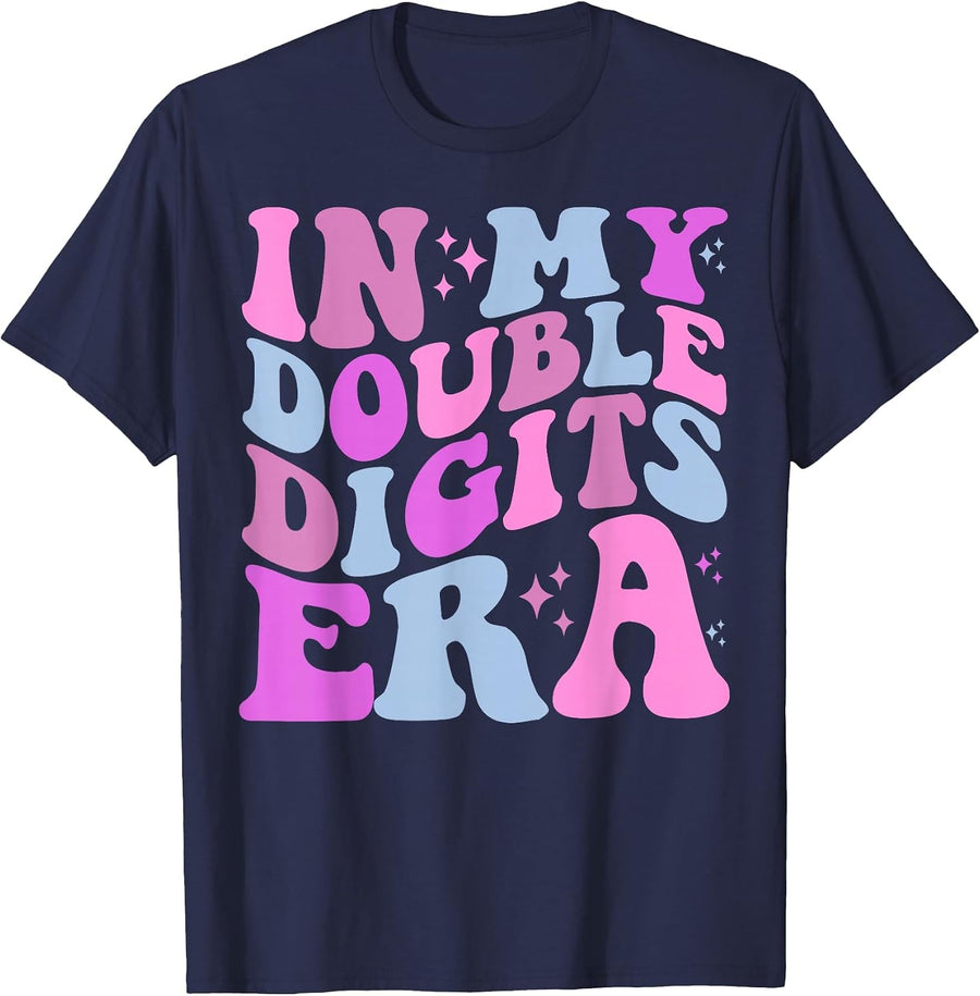 in My Double Digits Era T-Shirt - Navy Blue