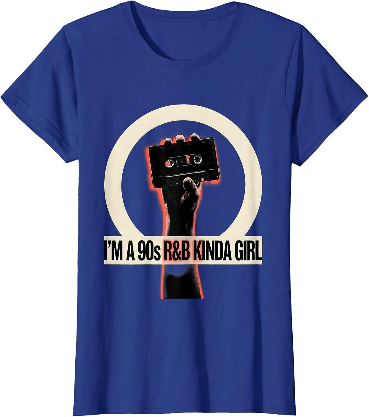 Women's I'm A 90s R&B Kinda Girl Retro Music Hip Hop Soul Fan T-Shirt - Royal Blue