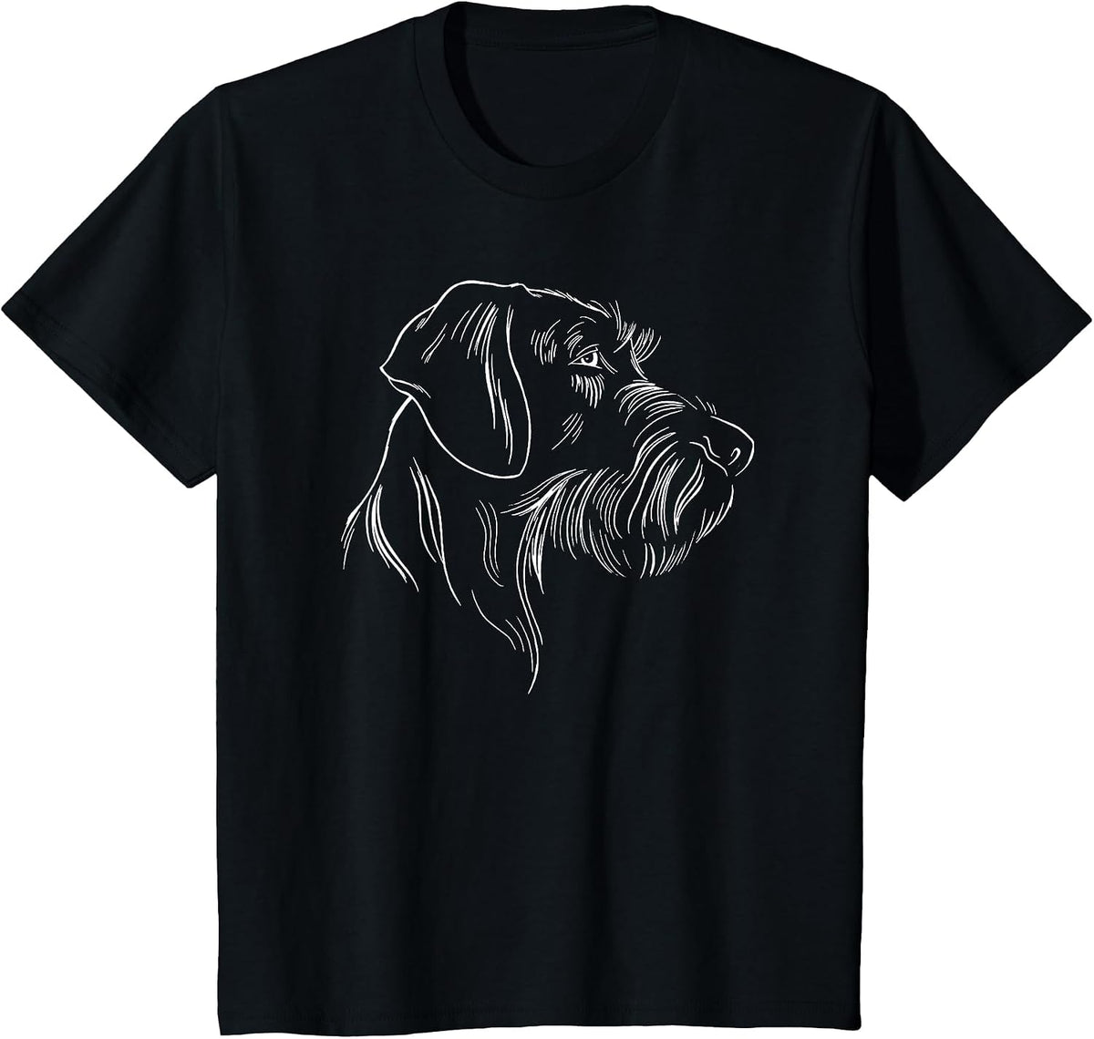 German Wire Hair German Wirehaired Dog T-Shirt - Black