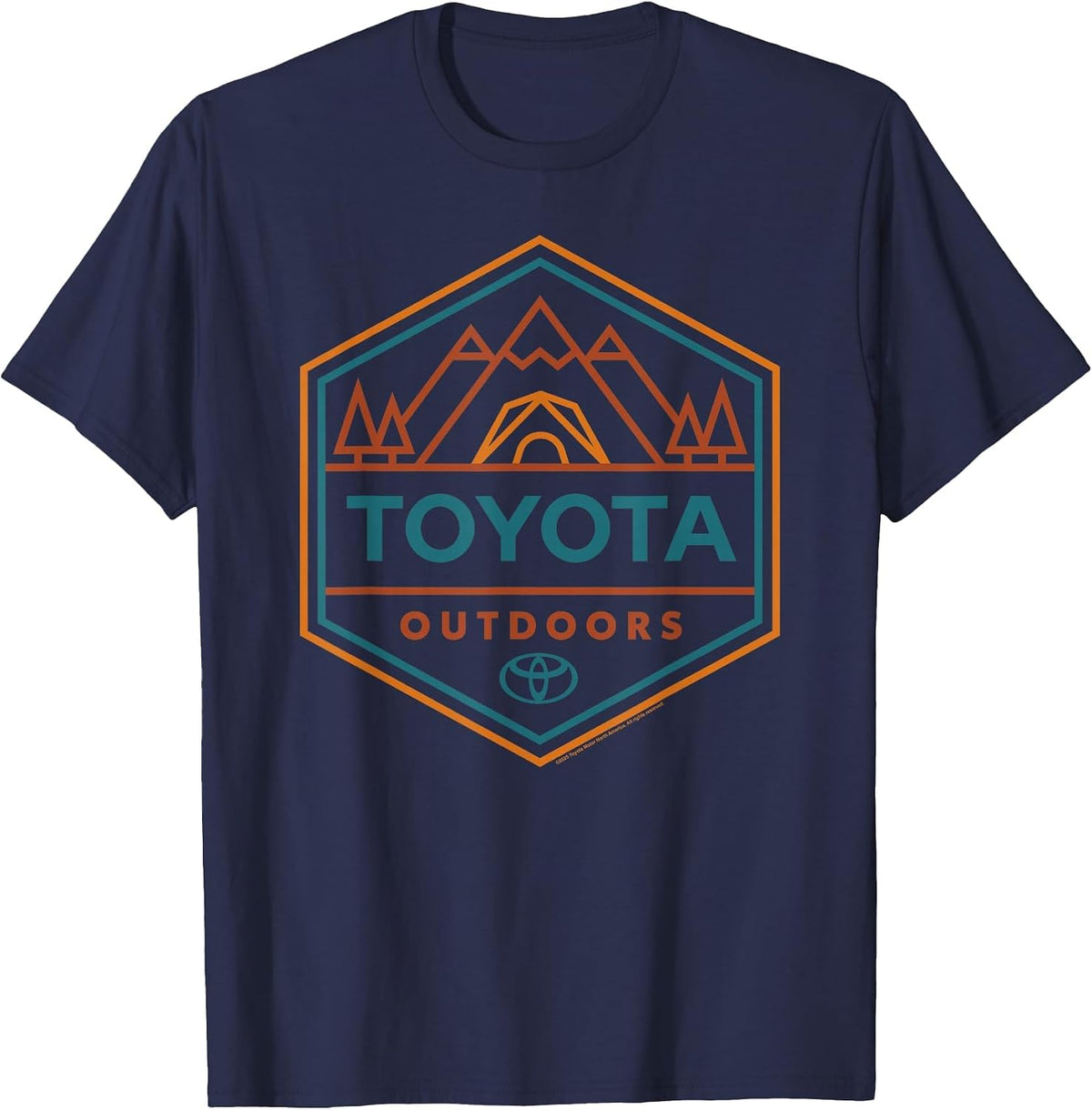 Toyota Outdoors Art Line Big Chest Logo T-Shirt - Navy Blue
