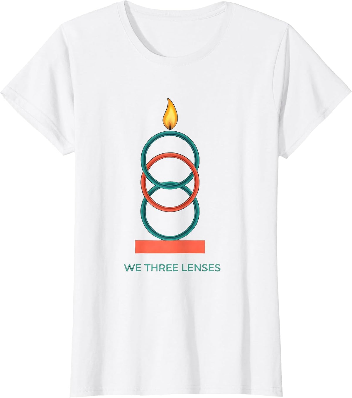 We Three Lenses Funny Optometrist Eye Doctor Christmas Humor T-Shirt - White