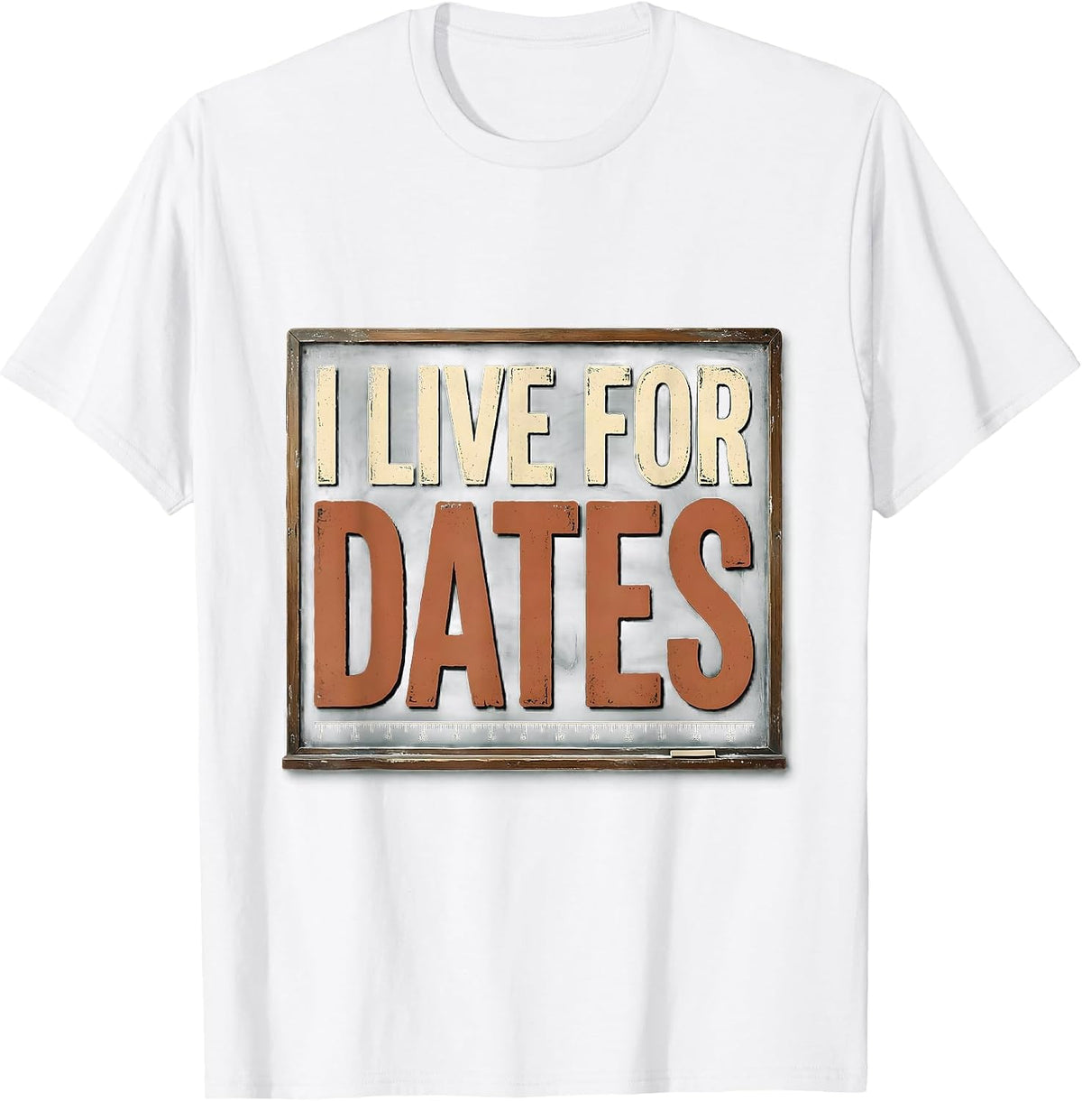 Men's I Live For Dates Vintage Funny History Teacher Back T-Shirt - White