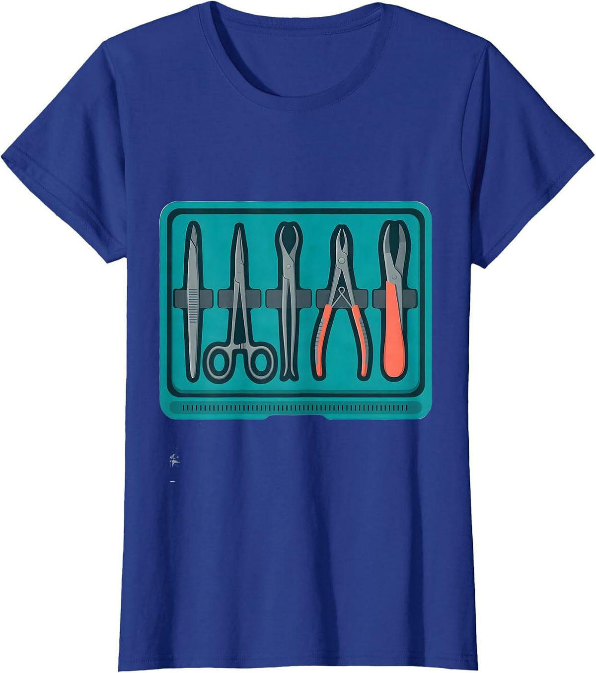 Women's Instrument Tray Flat Vector Surgical Tech Pride T-Shirt - Royal Blue