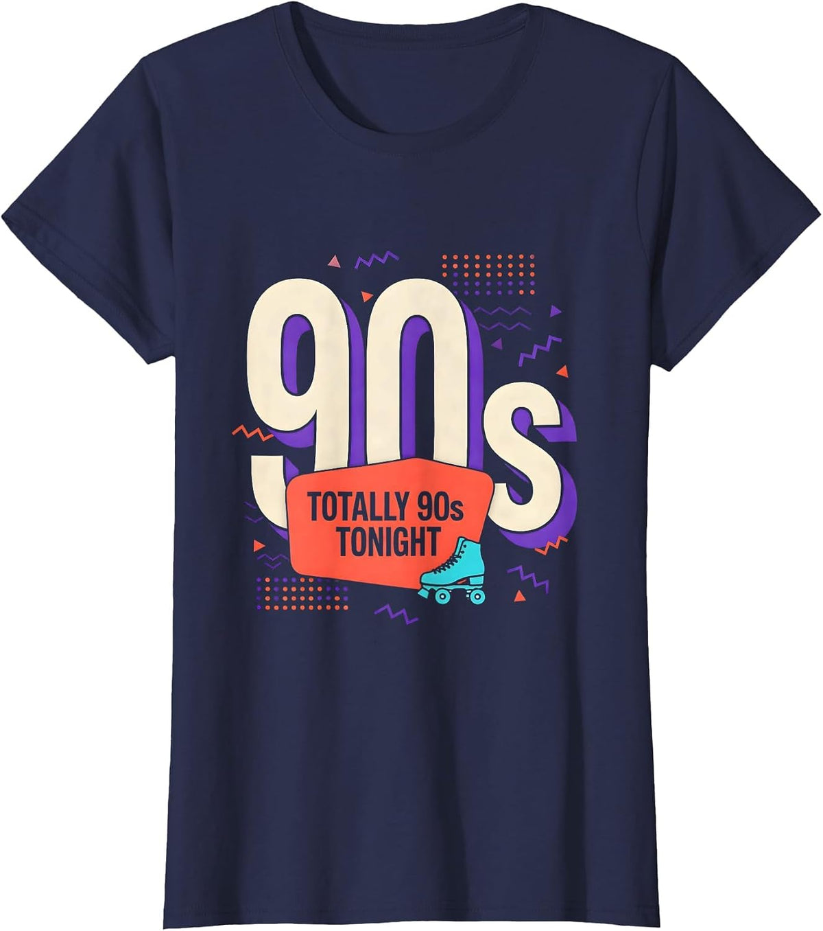 Women's Totally 90s Tonight Retro Nostalgic Party Costume T-Shirt - Navy Blue