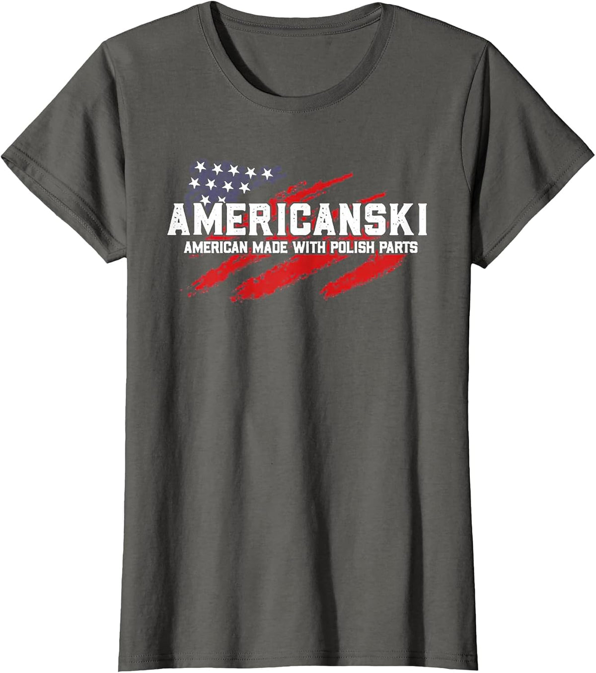 Americanski American Made with Polish Parts T-Shirt - Asphalt Grey