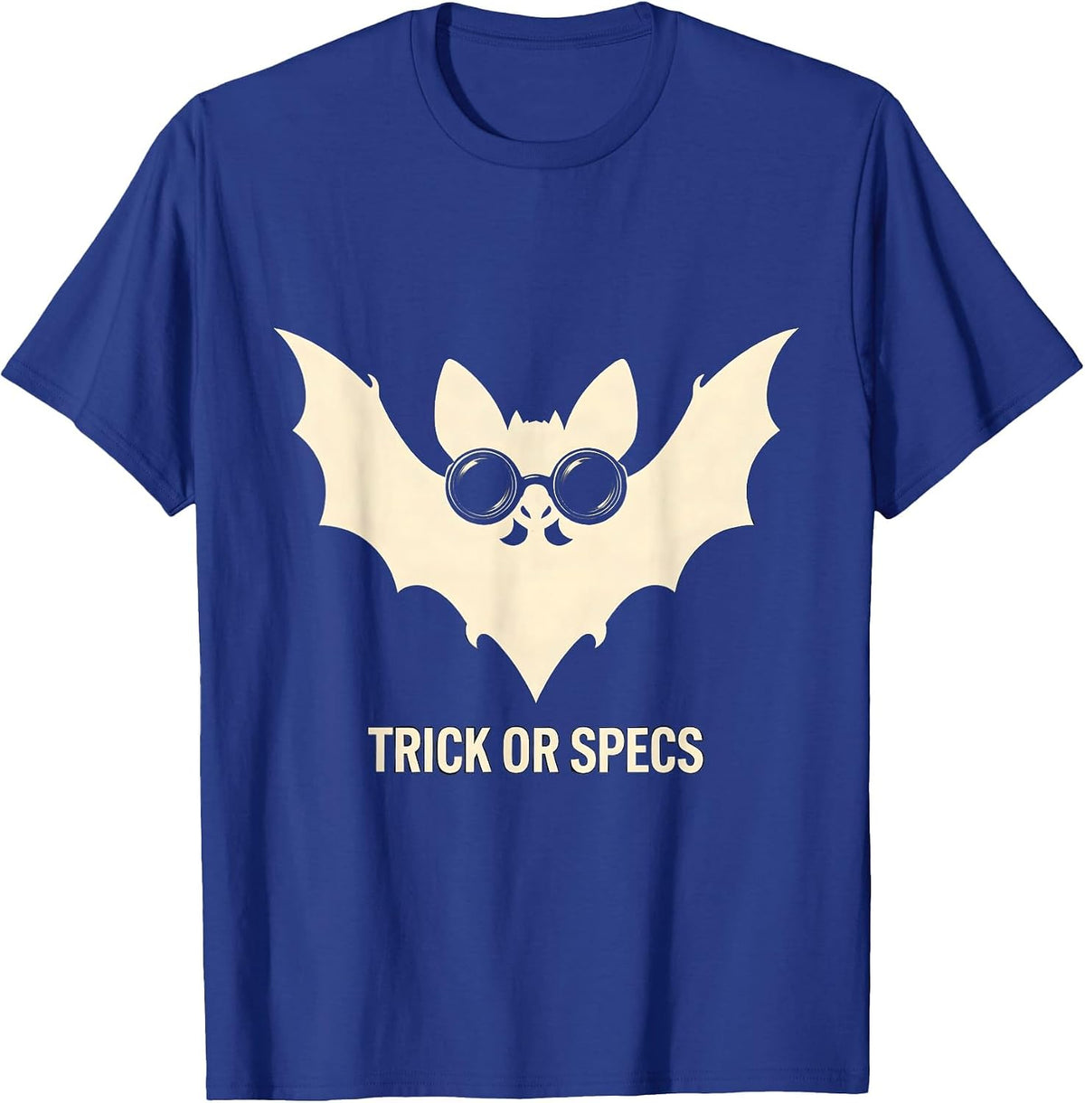 Men's Trick or Specs Silhouette Halloween Optometrist Eye Doctor T-Shirt - Royal Blue