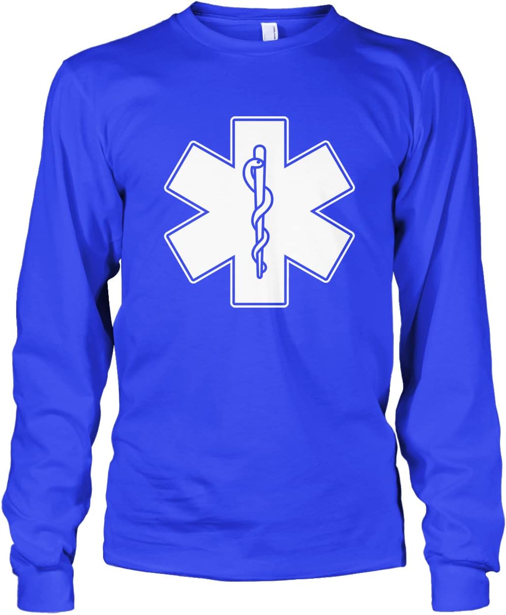 Men's EMT EMS Paramedic Emergency Medical Services Long Sleeve T-shirt - Royal Blue