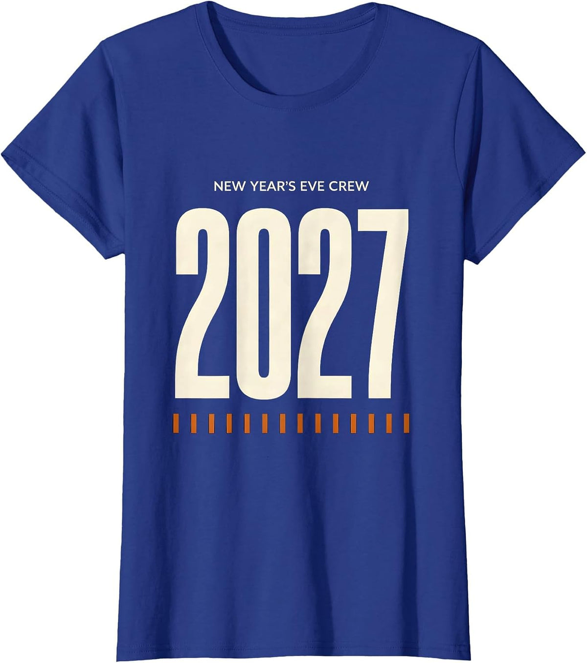 Women's New Year's Eve Crew 2027 Family Matching Holiday Party T-Shirt - Royal Blue