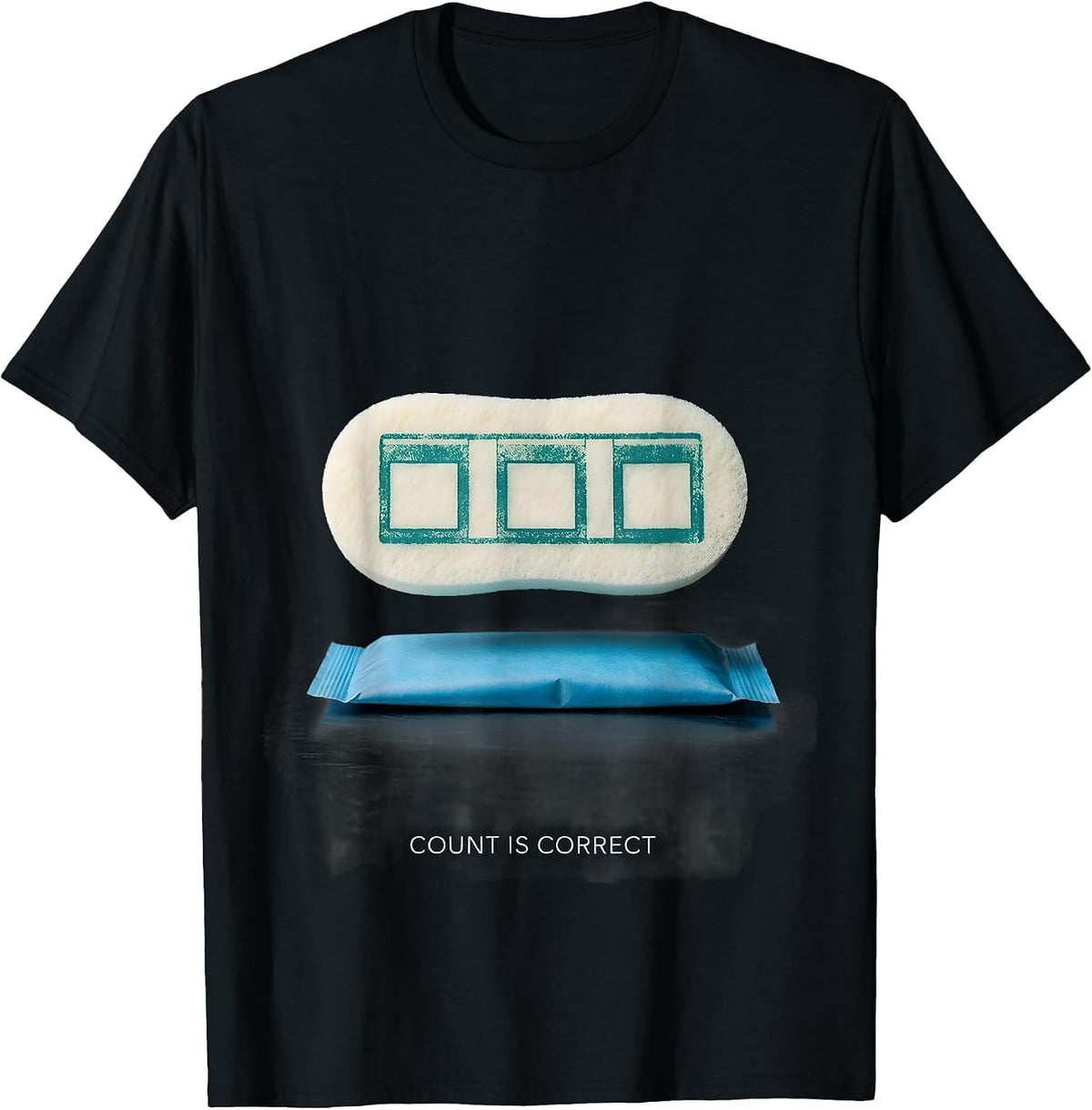 Men's Count Is Correct Minimalist Surgical Tech Humor Appreciation T-Shirt - Black