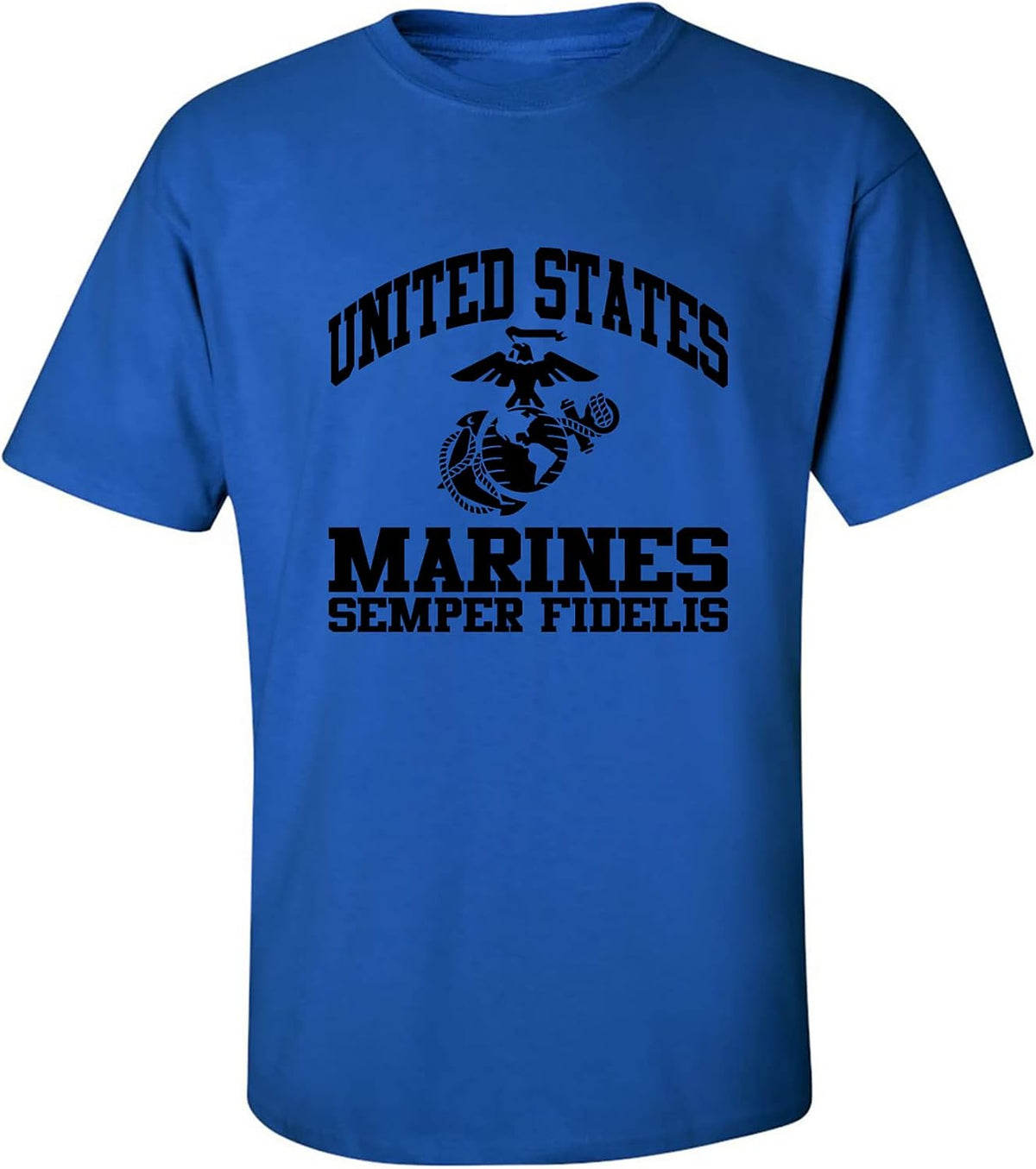 zerogravitee US Marines Semper Fidelis Adult Short Sleeve T-Shirt - Royal