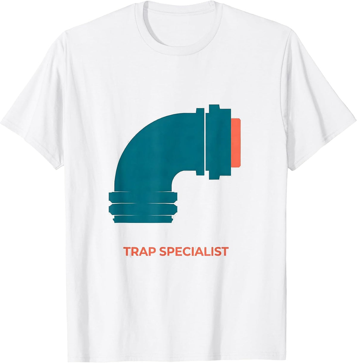 Men's Trap Specialist Funny Plumber Pipefitter Occupation Humor T-Shirt - White