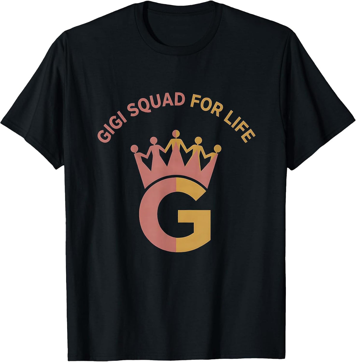 Men's Gigi Squad For Life Grandma Pride Design T-Shirt - Black