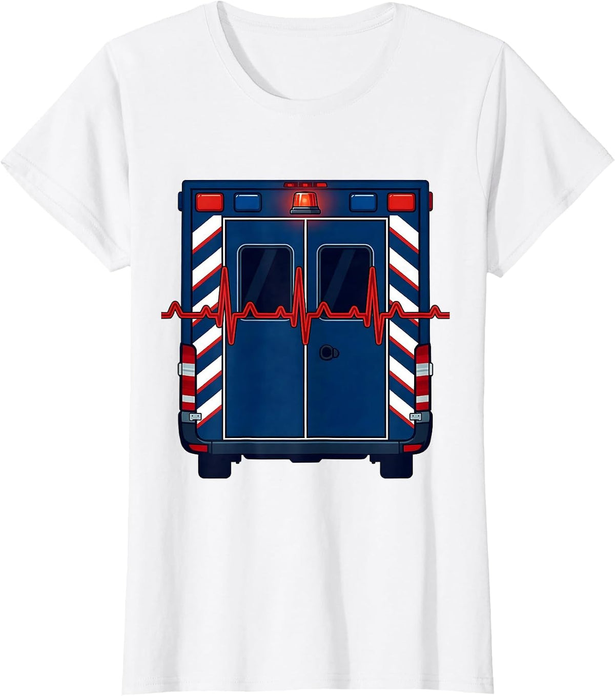 Ambulance Rear Doors Funny EMT Paramedic Gift T-Shirt - White