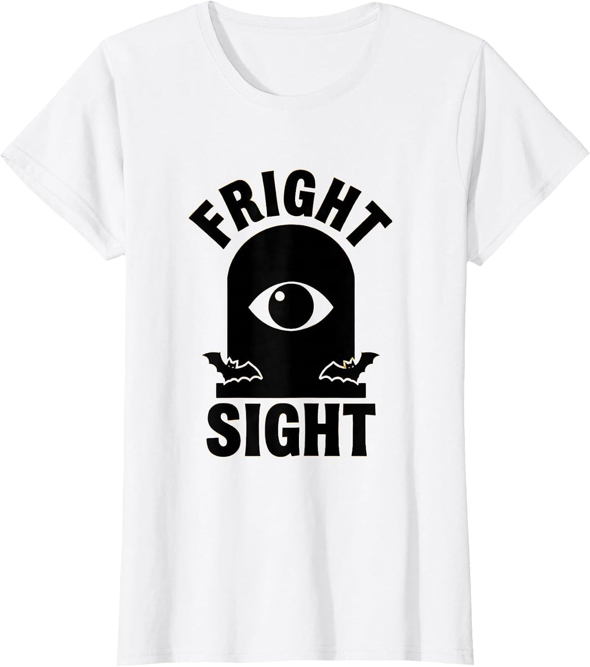 Fright Sight Silhouette Halloween Optometrist Eye Doctor T-Shirt - White