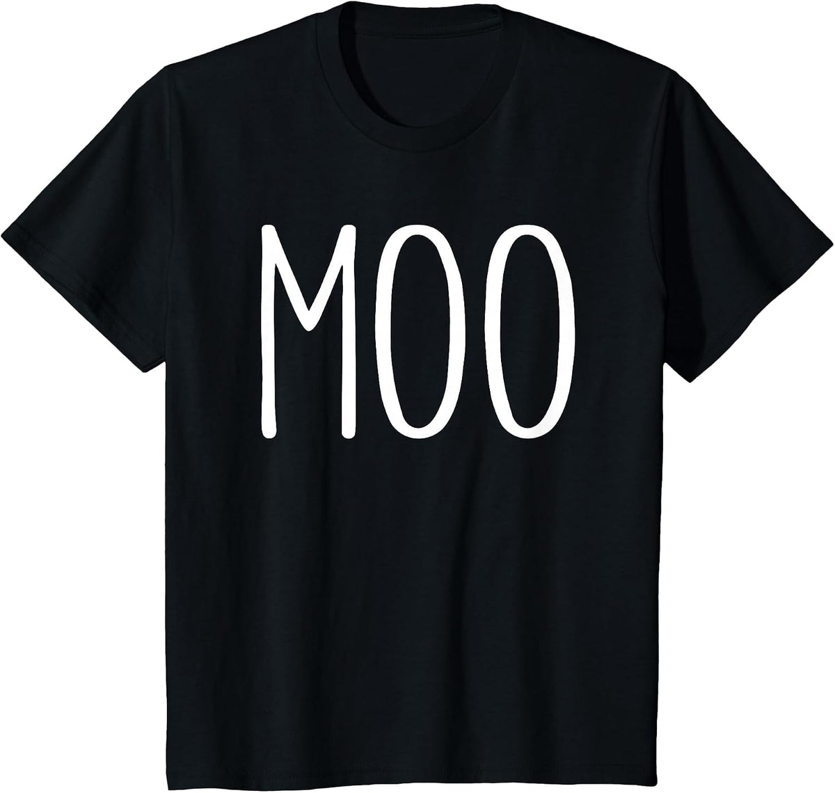 Moo Shirt Funny Adult Men Women Cow Goes Moo Costume T-Shirt - Black