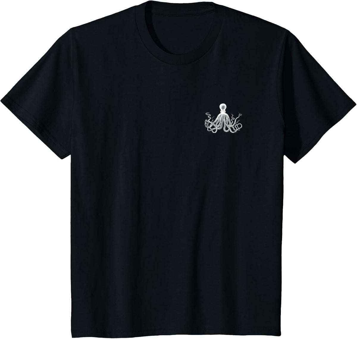 Vintage Octopus Kraken Classic Design Nautical T-Shirt T-Shirt - Black