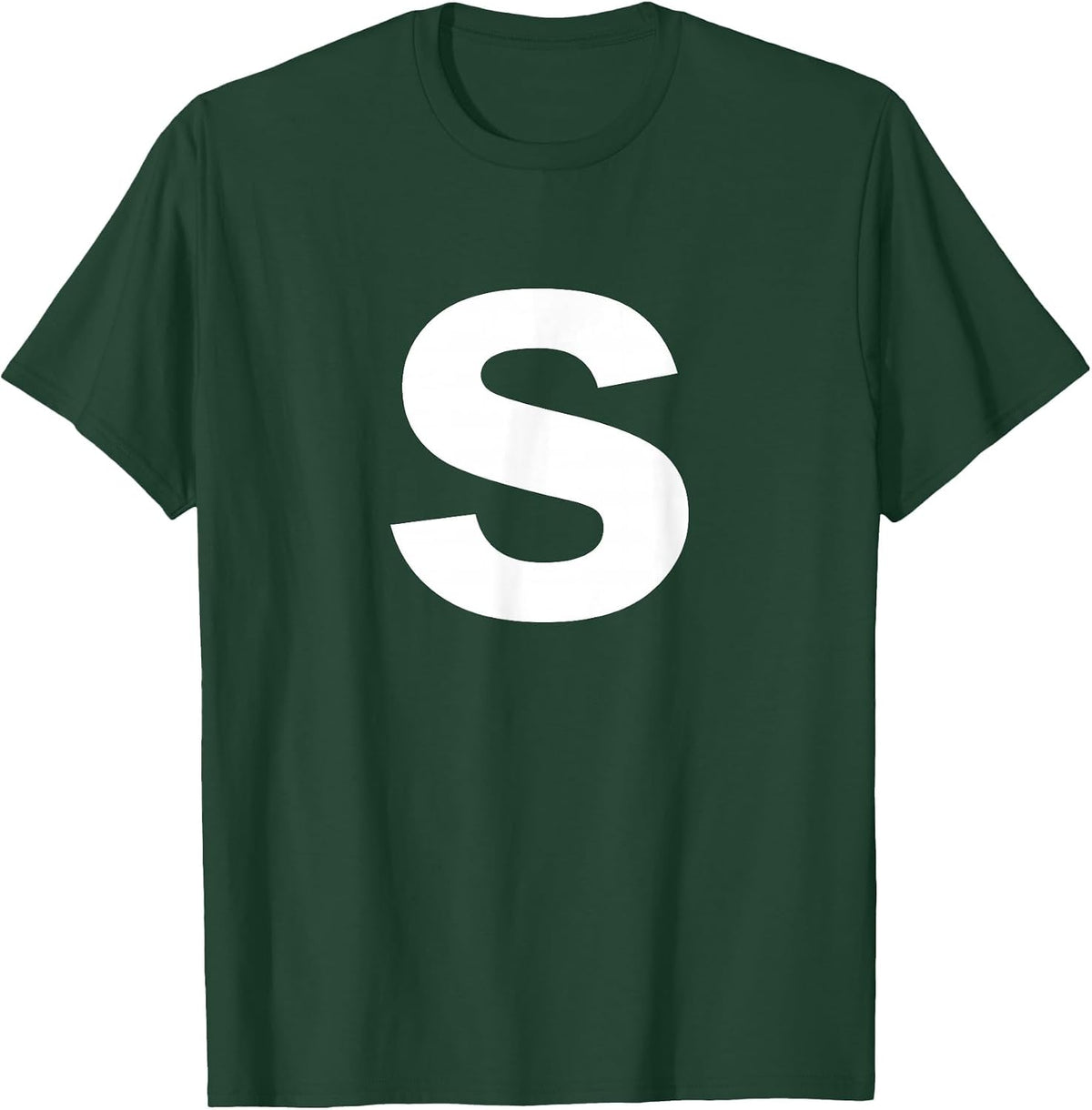 Letter S Shirt Lower Case Alphabet T-Shirt - Dark Green