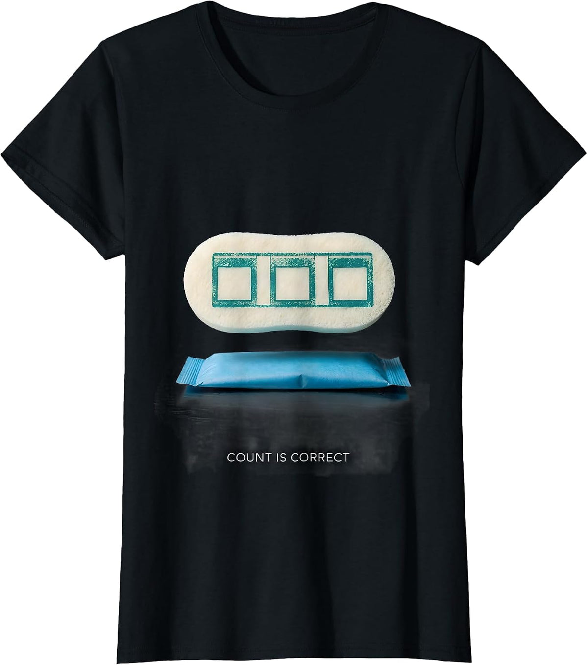 Women's Count Is Correct Minimalist Surgical Tech Humor Appreciation T-Shirt - Black