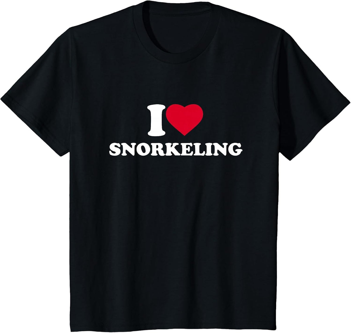 I Love Snorkeling I Heart Lover Snorkeler Snorkel Diving T-Shirt - Black