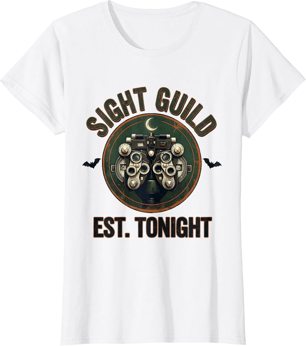 Sight Guild, Est. Tonight Vintage Halloween Optometrist Eye T-Shirt - White