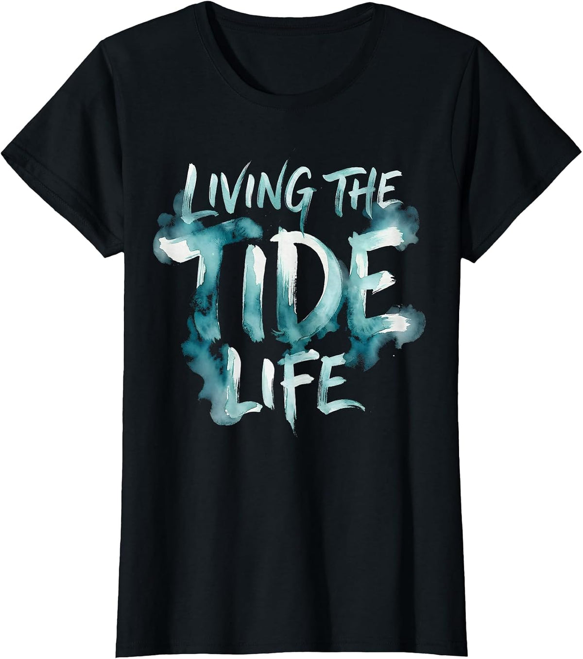 Living the Tide Life Sailor Nautical Design T-Shirt - Black