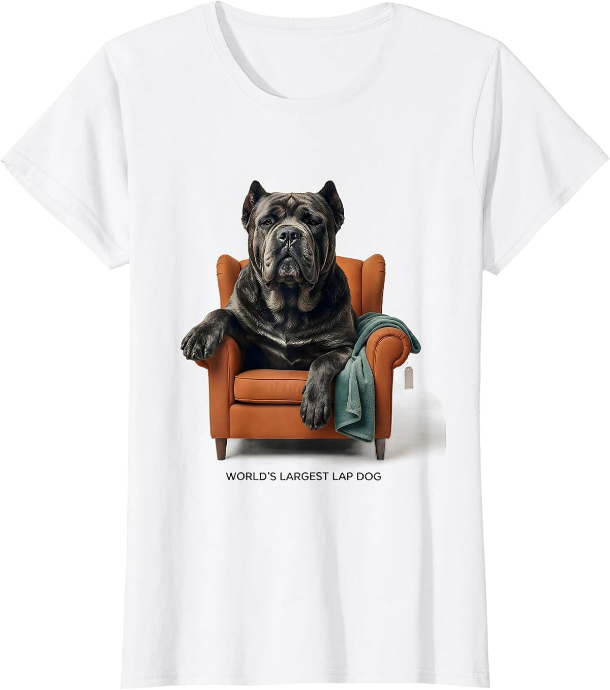 Women's World's Largest Lap Dog Funny Cane Corso Dog Owner Breed T-Shirt - White