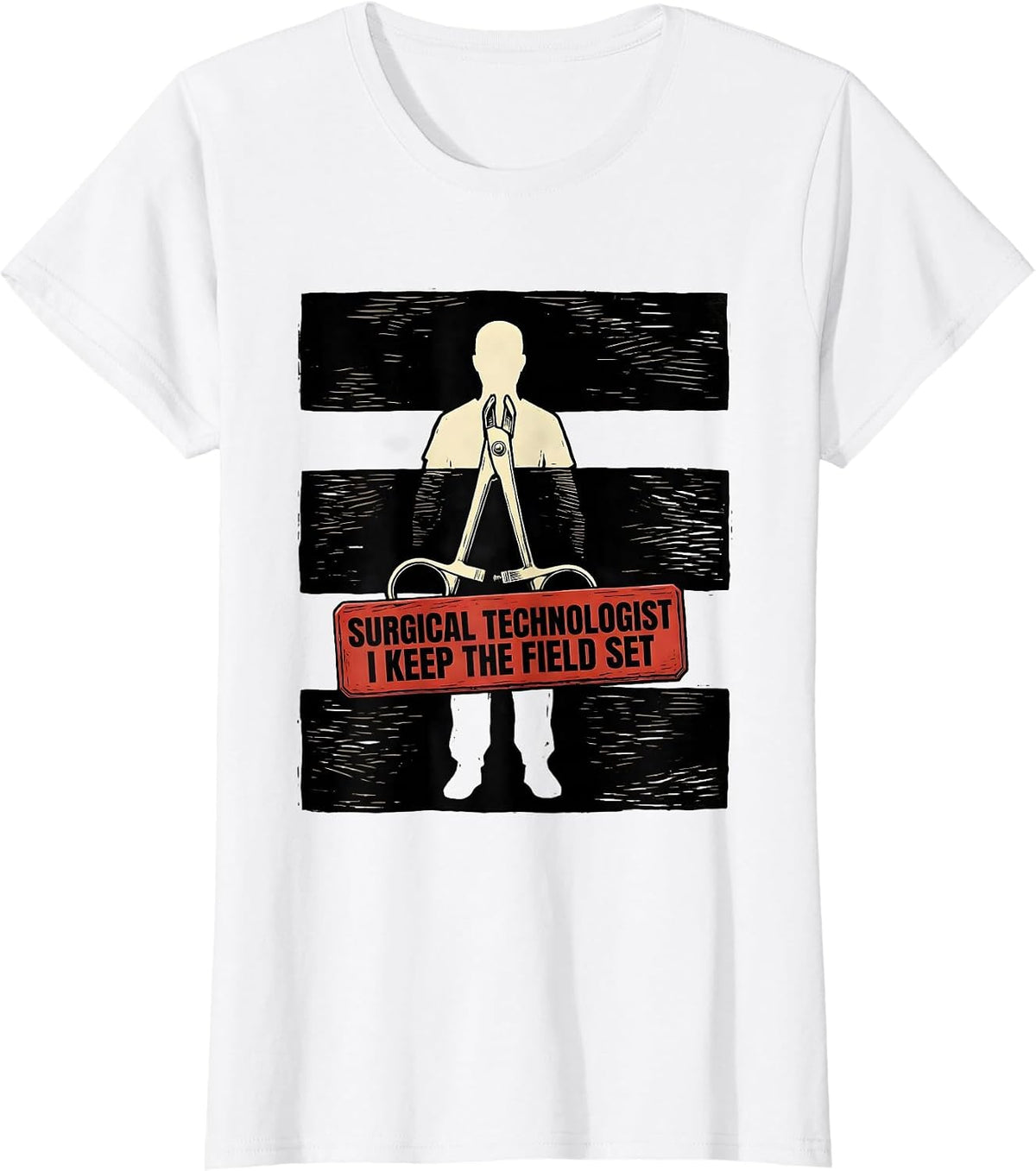 Surgical Technologist, I Keep The Field Set Healthcare Pride T-Shirt - White