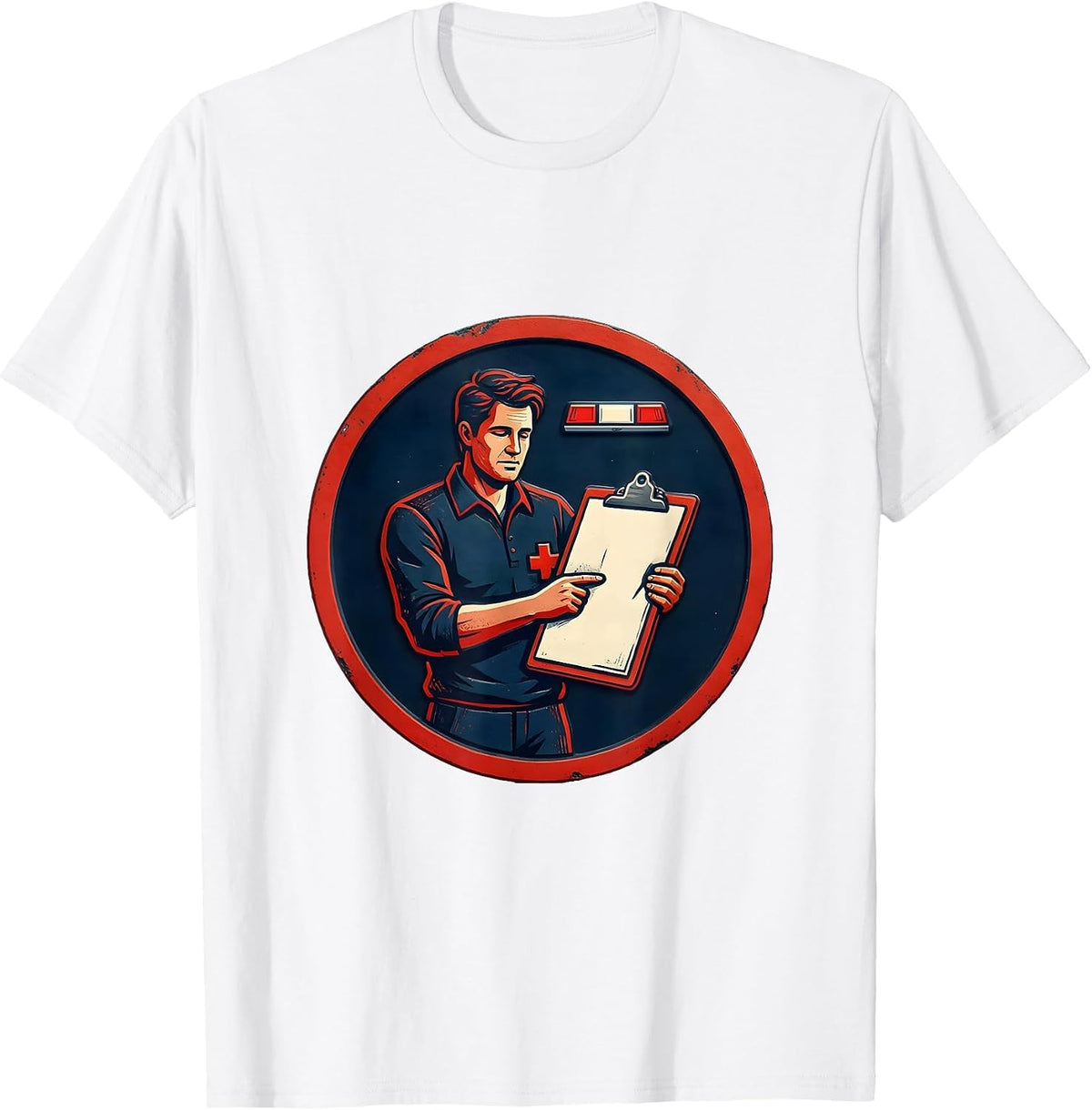 Men's EMT Mannequin Deadpan Humor Paramedic Gift T-Shirt - White