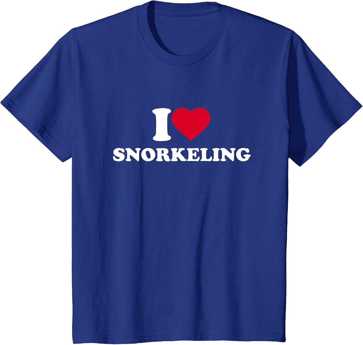 I Love Snorkeling I Heart Lover Snorkeler Snorkel Diving T-Shirt - Royal Blue
