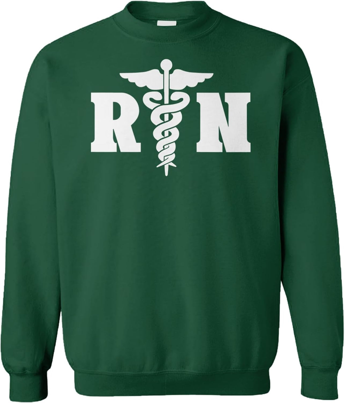 Tcombo RN - Registered Nurse Nursing Unisex Crewneck Sweatshirt - Forest Green