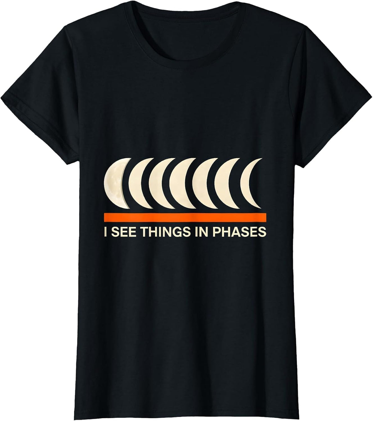 I See Things In Phases Astronomy Lunar Cycle Science Teacher T-Shirt - Black