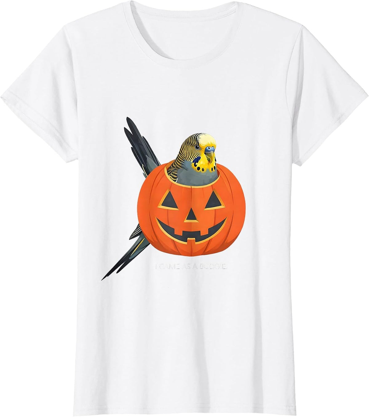 I Came As A Budgie Funny Bird Halloween Costume Humor T-Shirt - White